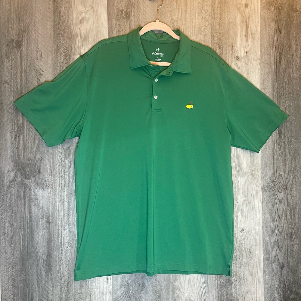 Masters Green Polo with Yellow Fish Logo
